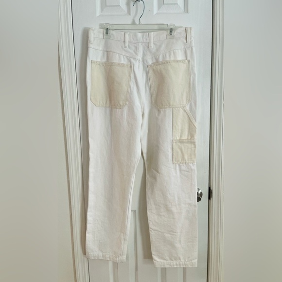 Madewell 90s Straight Jean Two-Tone Workwear Edition white and beige size 31 - Picture 7 of 9